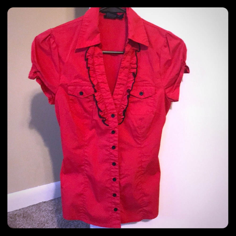 Red dress shirt
